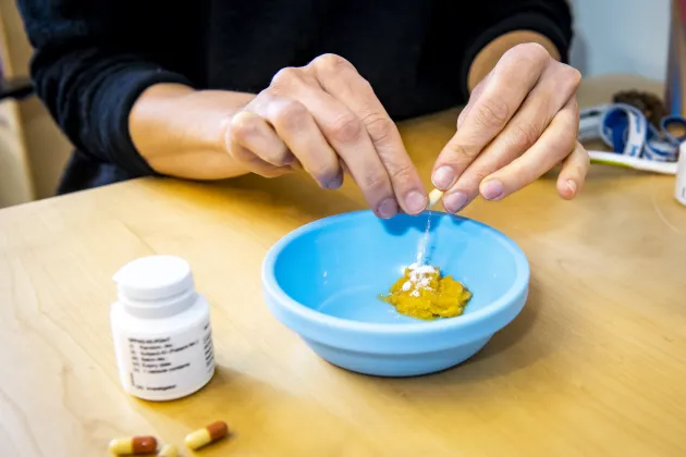 Photograph of oral insulin.