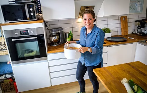 Louise Brunkwall likes to add red lentils to make casseroles go further. Photo: Kennet Ruona